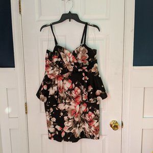 floral peplum dress